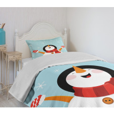 Santa Snowflakes Joy Bedspread Set