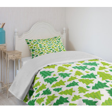 Fir Tree Silhouettes Bedspread Set