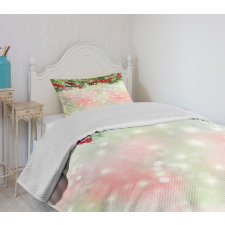 Green Branches Holly Bedspread Set