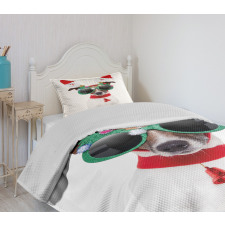 Funny Dog Sunglasses Bedspread Set