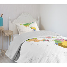 South and North America Bedspread Set
