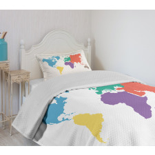 World Global Continents Bedspread Set