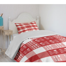 Cutlery Dining Tile Bedspread Set