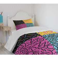 Eighties Funky Pop Doodle Bedspread Set