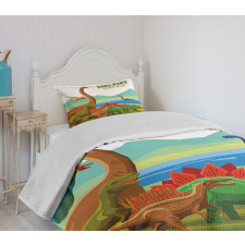 Dino Park Alive Theme Bedspread Set