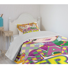 Carnival Girl in Hat Bedspread Set