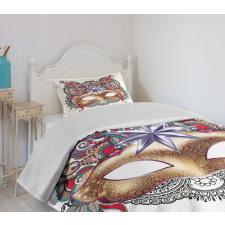 Venetian Ornate Mask Bedspread Set