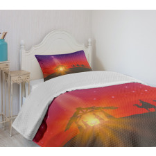 Star with Camels Desert Bedspread Set