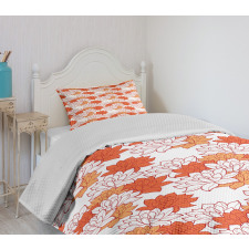 Blooming Lotus Leaves Bedspread Set