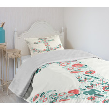 Nauticial Marine Bedspread Set