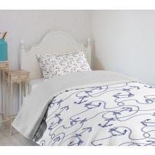 Hand Drawn Anchors Bedspread Set