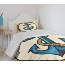 Sailor Emblem with Rope Bedspread Set