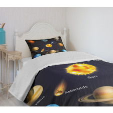 Space Objects Comet Bedspread Set