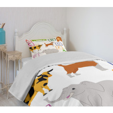 Zoo Animals Kids Bedspread Set