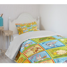 Zoo Alphabet Style Bedspread Set