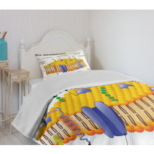 Membrane Cell Types Bedspread Set