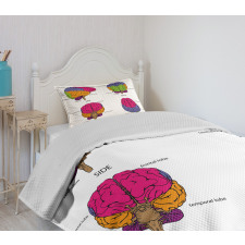 Human Brain Colors Bedspread Set