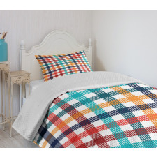 Fresh Summer Gingham Bedspread Set