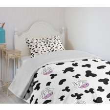 Animal Hide Design Bedspread Set