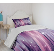 Colorful Beams Lines Bedspread Set