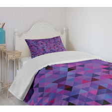 Small Triangles Mosaic Bedspread Set