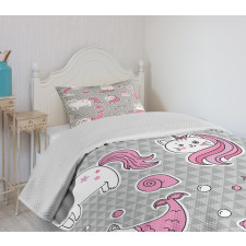 Mermaid Cat Bedspread Set