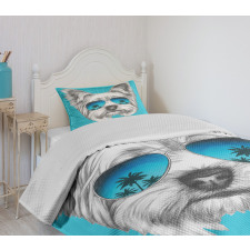 Cool Sunglasses Artwork Bedspread Set