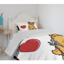 I Love Yorkshire Words Bedspread Set