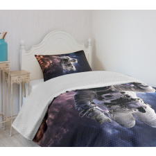 Realistic Space Suit Bedspread Set