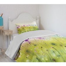 Purple Cosmos Flora Bedspread Set