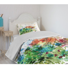 Floral Jungle Summer Bedspread Set