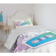 Audio Cassette Tape Bedspread Set