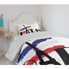 Paris Eiffel Tower Image Bedspread Set