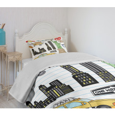 Big Apple Hot Dog Bedspread Set