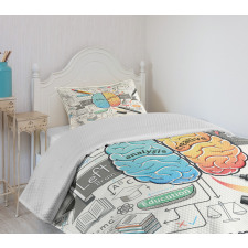 2 Sides of Brain Bedspread Set