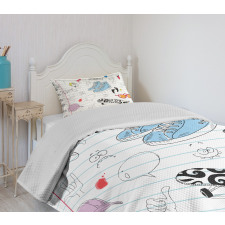 Drawings on a Notebook Bedspread Set