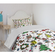 Christmas Cartoon Bedspread Set