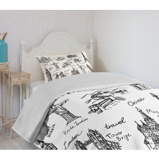 Landmarks of the World Bedspread Set