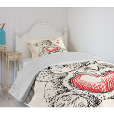 Detailed Teddy Bear Bedspread Set