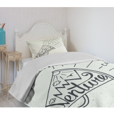 Mountains Birds Sun Bedspread Set