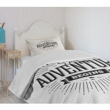 Retro Vintage Words Bedspread Set