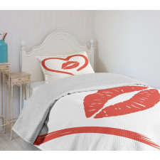 Romance Passion Lipstick Bedspread Set