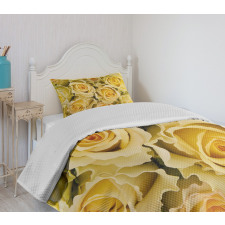 Yellow Bridal Flourish Bedspread Set