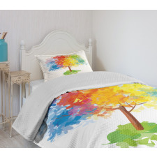 Abstract Tree Nature Bedspread Set