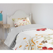 Swirling Florets Botany Bedspread Set