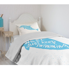 Hand Drawn Sea Mammal Bedspread Set