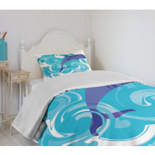 Waves Aqua Life Nature Bedspread Set