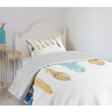 Colorful Bird Design Bedspread Set