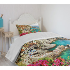 Cinque Terre Beach Coast Bedspread Set
