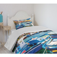 Colorful Procida Island Bedspread Set